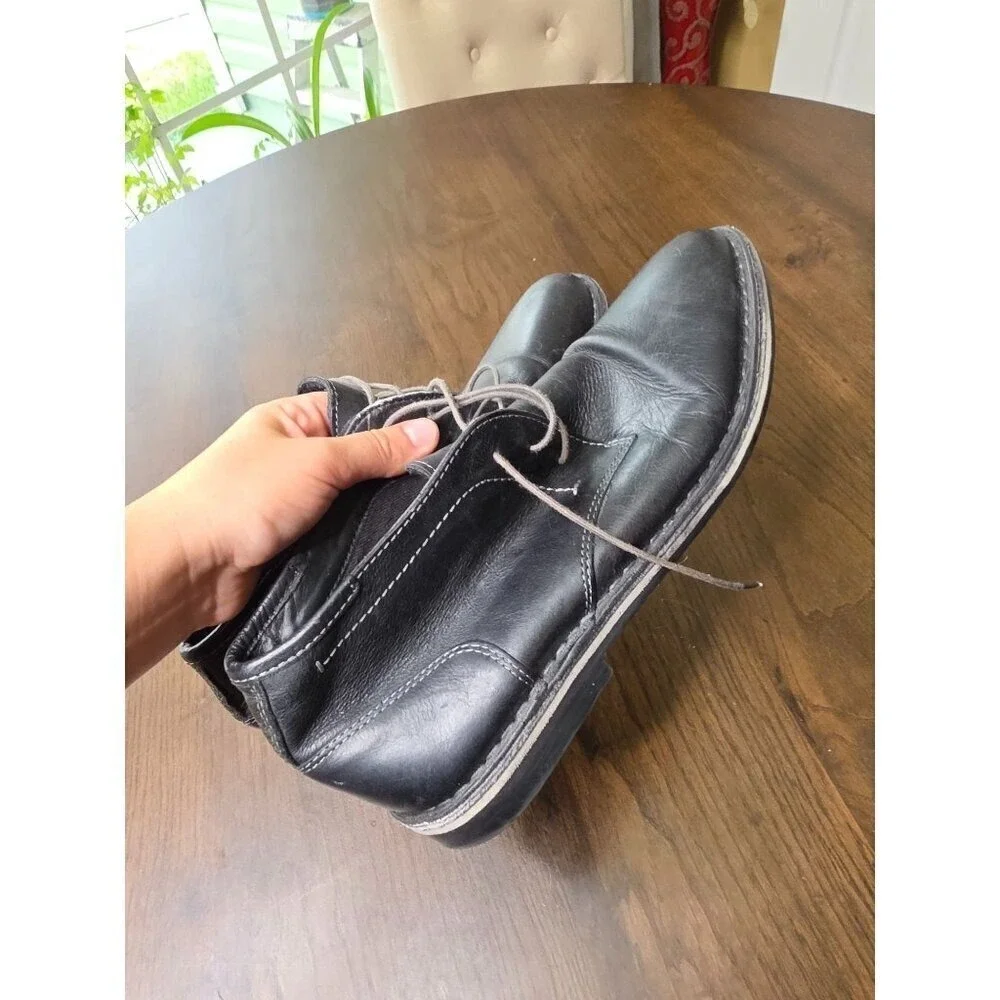Steve Madden Harken 017 Chukka Mens Black Leather Boots - Size 9.5